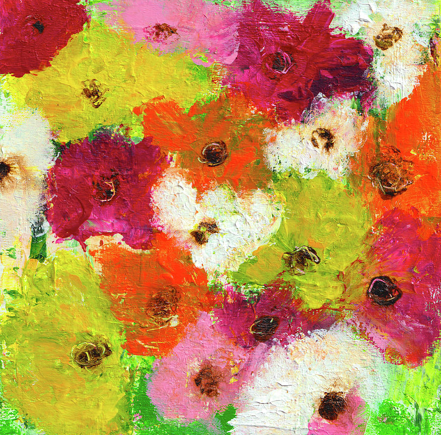 Full Bloom Floral Art by Kathleen Tennant Mixed Media by Kathleen ...