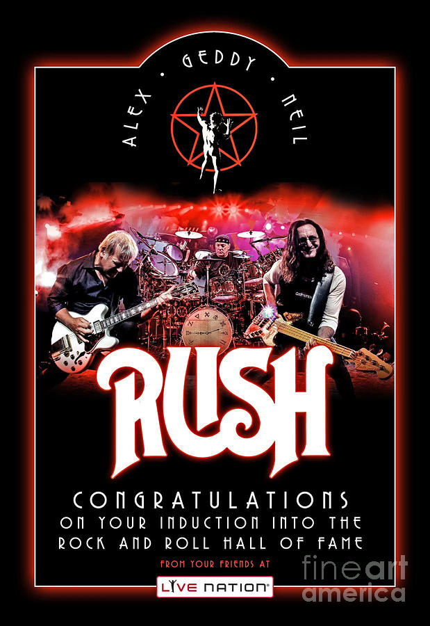 Geddy Lee Photograph - Full Color Rush Band Poster  by Pd