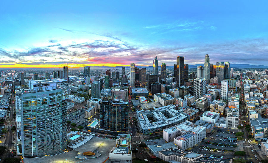 Full Downtown Los Angeles Skyline Photograph