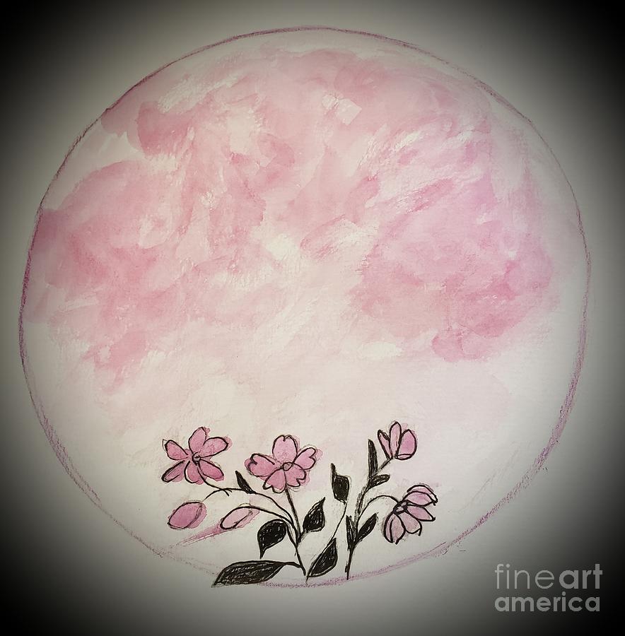 Full Flower Moon Painting by Margaret Welsh Willowsilk