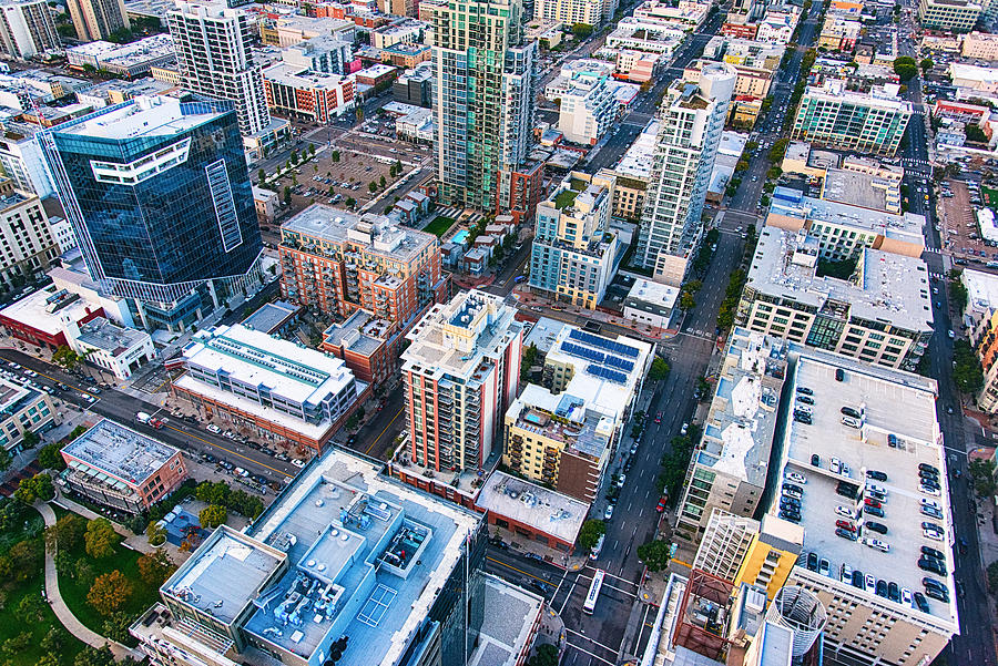 Full Frame Aerial View of Downtown San Diego Photograph by Art Wager