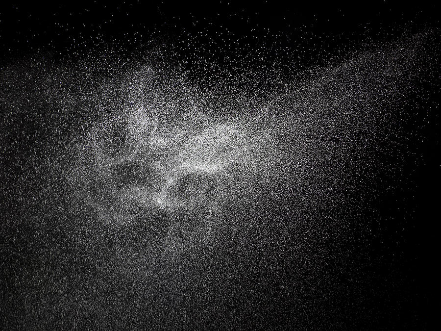 Full frame of the textures formed by the water jets to pressure with drops floating in the air of color white on a black background Photograph by Jose A. Bernat Bacete Full frame of the textures formed by the water jets to pressure with drops floating in the air of color white on a black background Photograph by Jose A. Bernat Bacete
