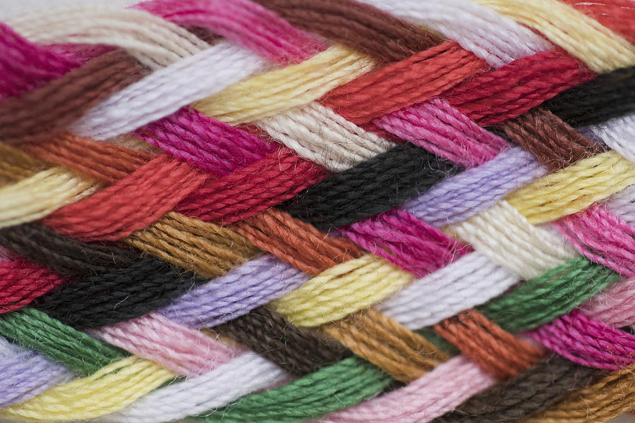Full frame shot of colorful knitted wool Photograph by Halfdark