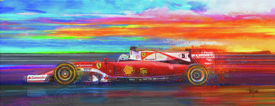 Car Painting - Full Gallop by Alan Greene