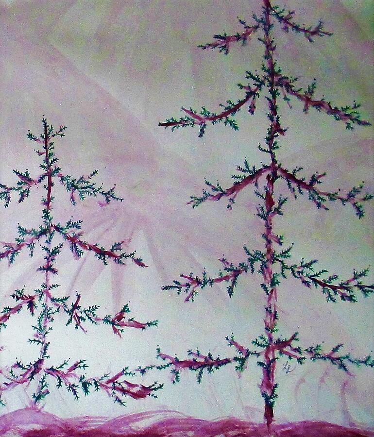 Full Grown Charlie Brown Trees Painting by Lynn Raizel Lane