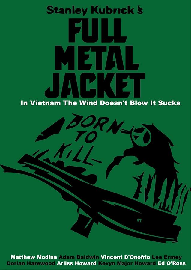 Full Metal Jacket Minimalist Poster Poster Digital Art by Maria Sanchez ...