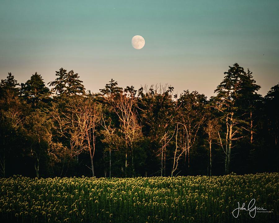 Full Moon at Coppal House Farm  Photograph by John Gisis