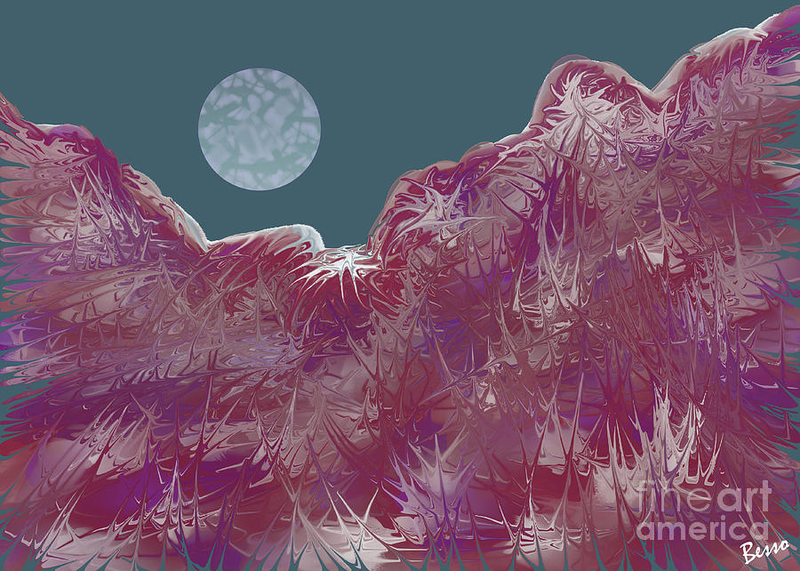Full Moon Beam Digital Art by Mars Besso