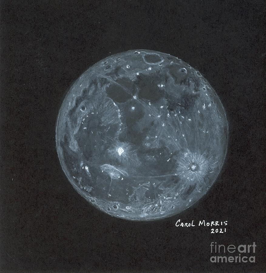 Full Moon Drawing by Carol Morris