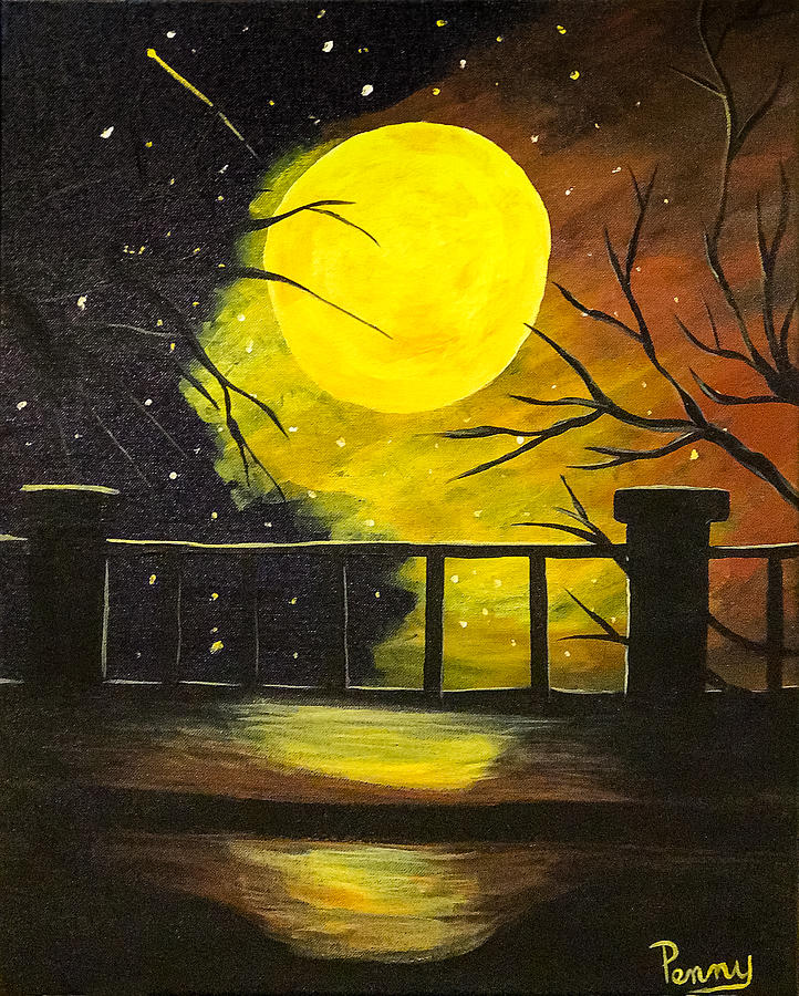 Full Moon Hallows Eve Painting