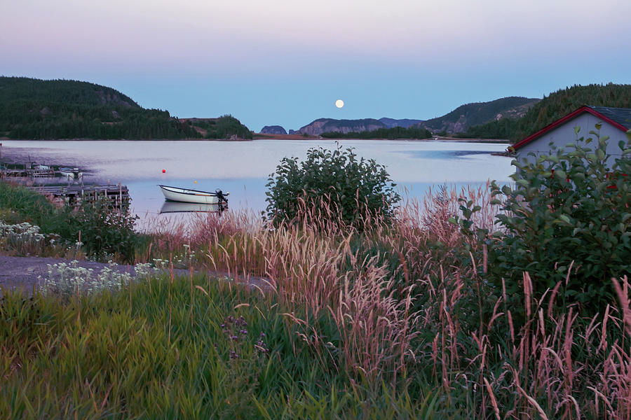 Full moon in Twillingate Newfoundland Photograph by Tatiana Travelways