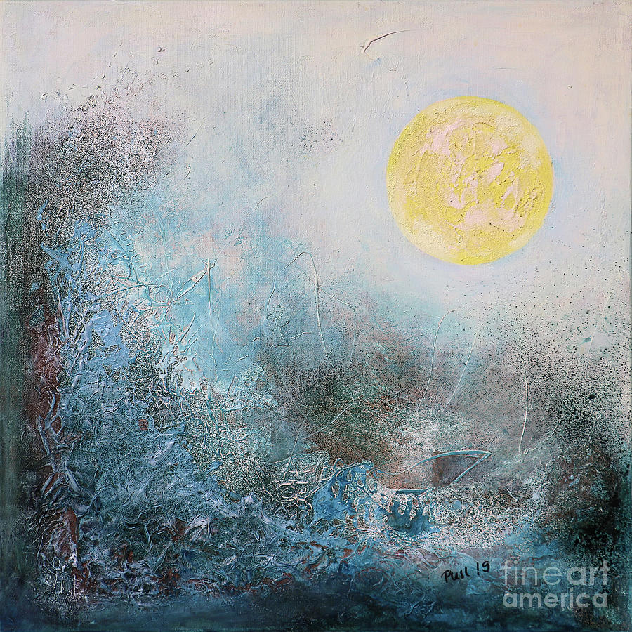 Full Moon Painting by Jutta Maria Pusl