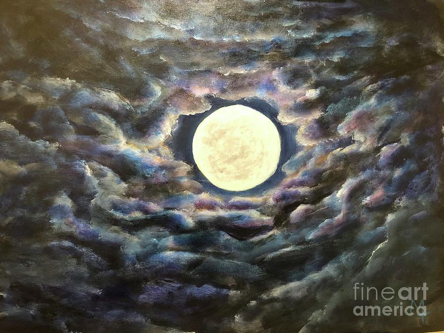 Full moon Painting by Michelle Treanor - Fine Art America