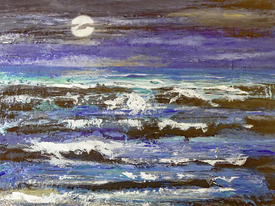 Full Moon Motion Painting by Sharon Williams Eng