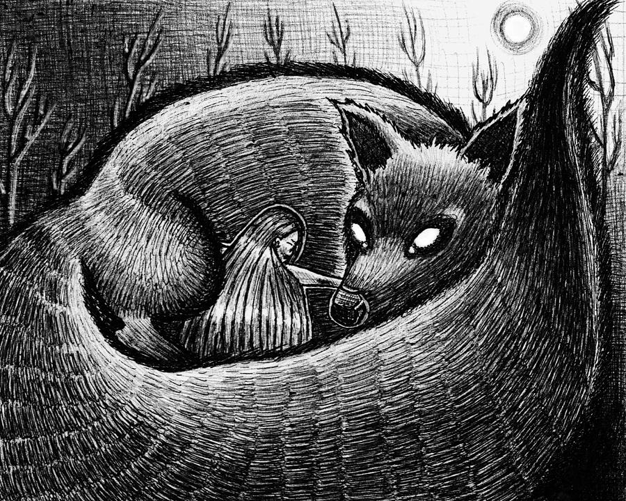 Full Moon Nuzzle Drawing by Paige Ovanisian | Fine Art America