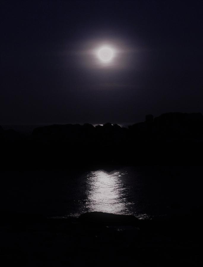 - Full Moon on the Water Photograph by THERESA Nye