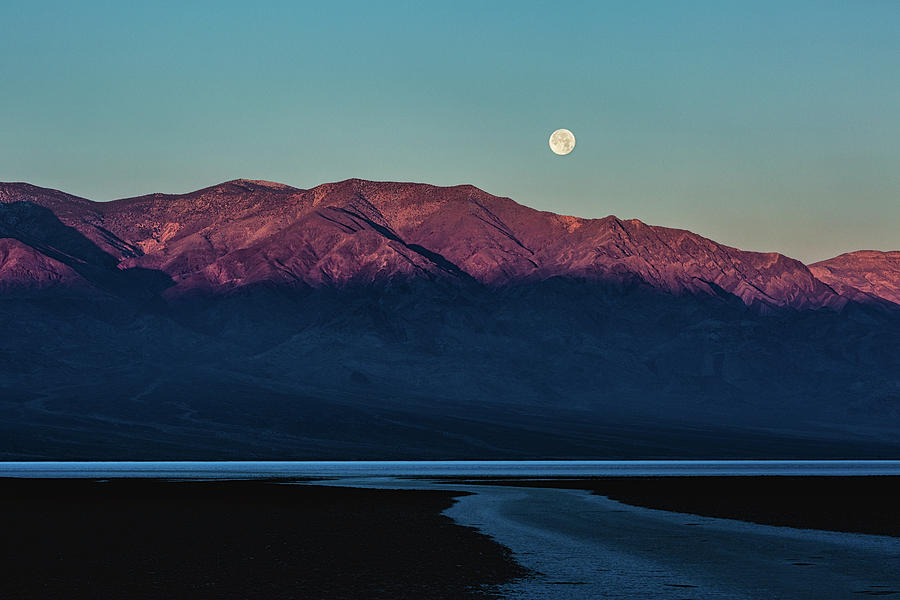 Full Moon Over Badwater Basin Photograph by Jason Roberts