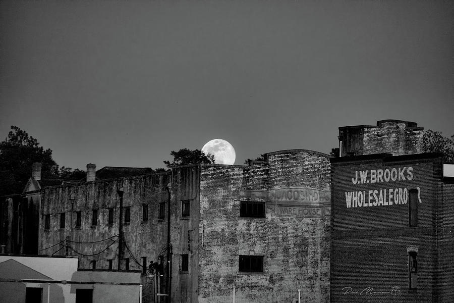 Full Moon Over Downtown Photograph by Phil Mancuso