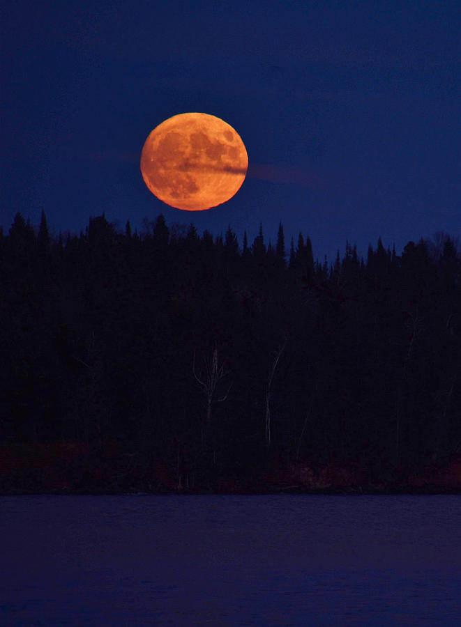 Full Moon Over Lake Superior Photograph By Jan Swart