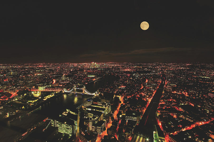 Full Moon over London Photograph by Mountain Dreams Fine Art America