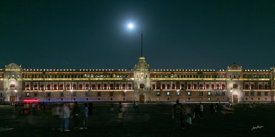 Full Moon Over National Palace Photograph by Jurgen Lorenzen