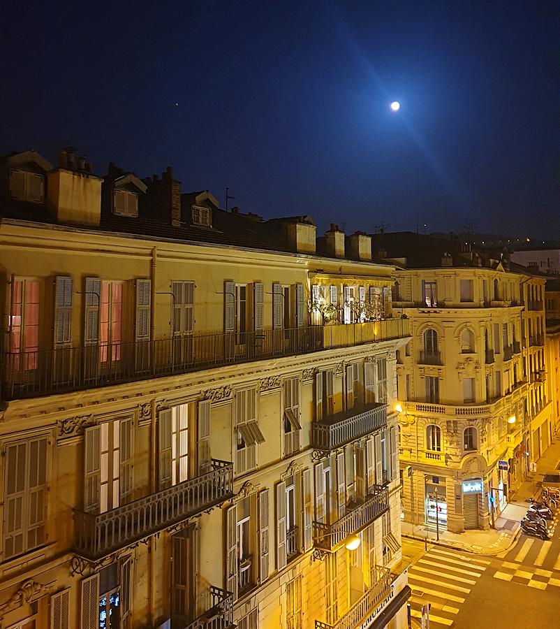 Full Moon Over Nice Photograph by Andrea Whitaker