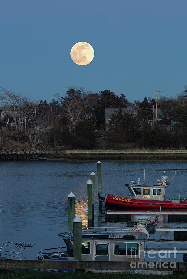 Full Moon Over the Bass River Photograph by Michelle Constantine