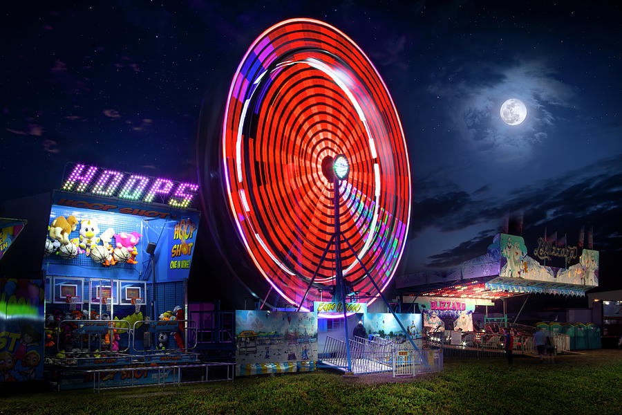 Full Moon Over the Midway Photograph by Mark Andrew Thomas