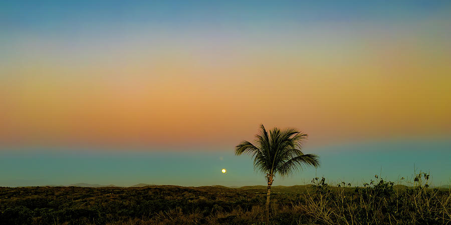 Full Moon Rising Mazatlan Mexico Photograph by Tommy Farnsworth