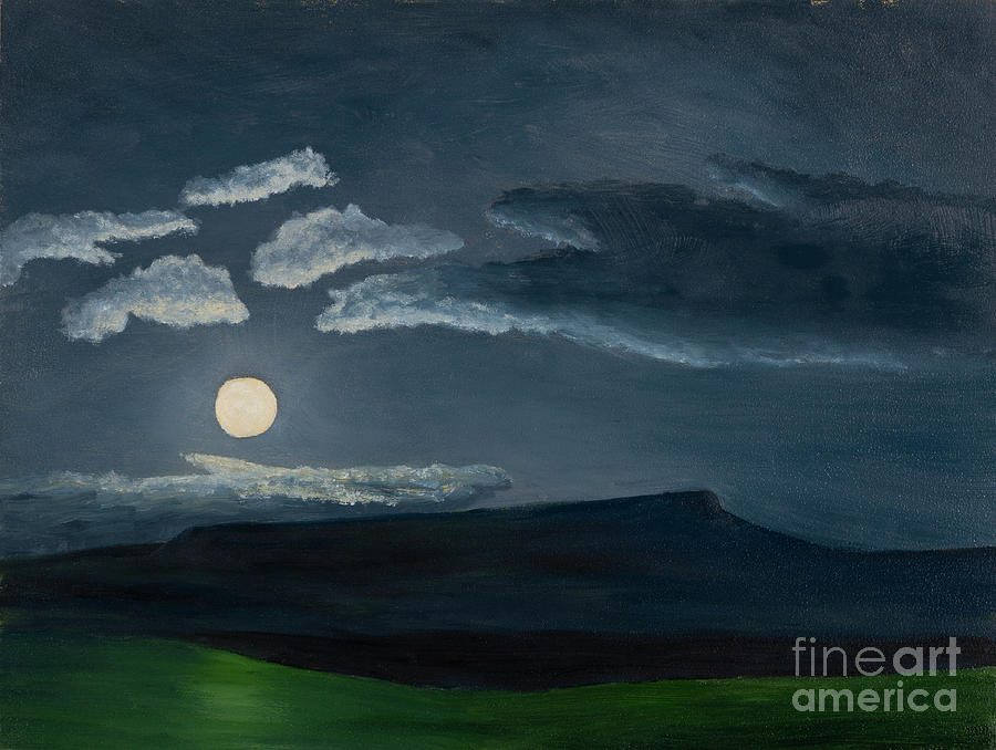 Full Moon Rising Mt Magazine Painting by Garry McMichael