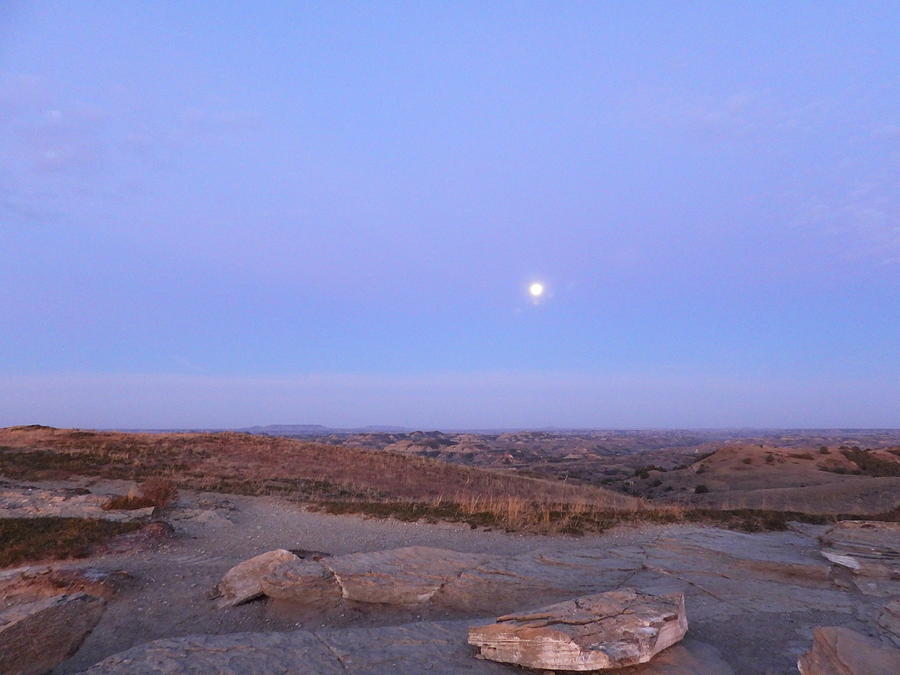 Full Moon Setting From Buck Hill Photograph by Amanda R Wright