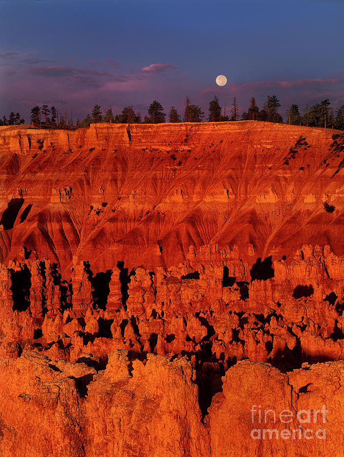 Full Moon Silent City Bryce Canyon National Park Utah Photograph by Dave Welling
