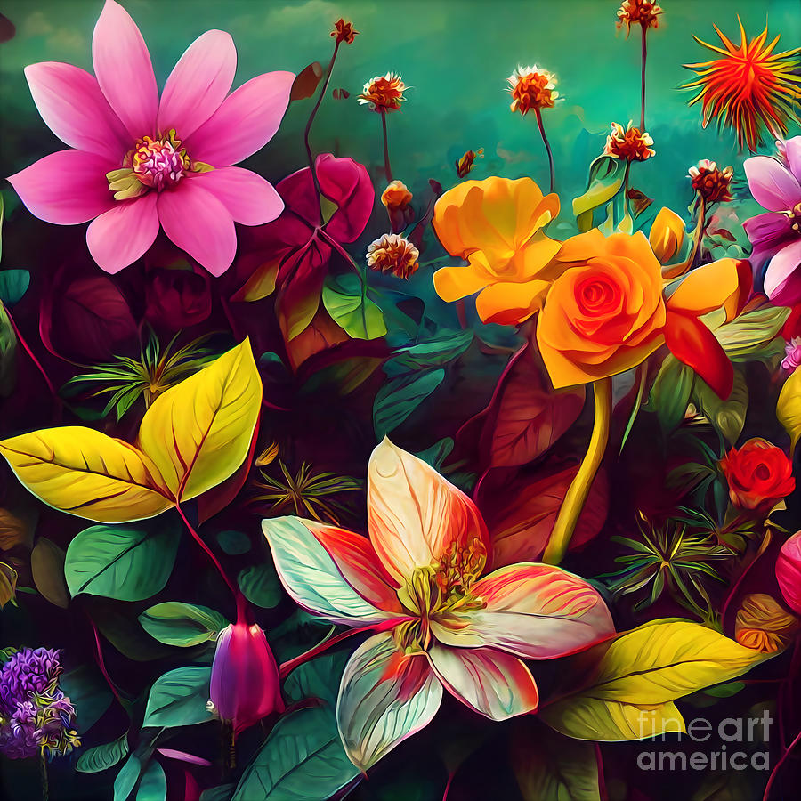 Full of Flowers Digital Art by Jirka Svetlik