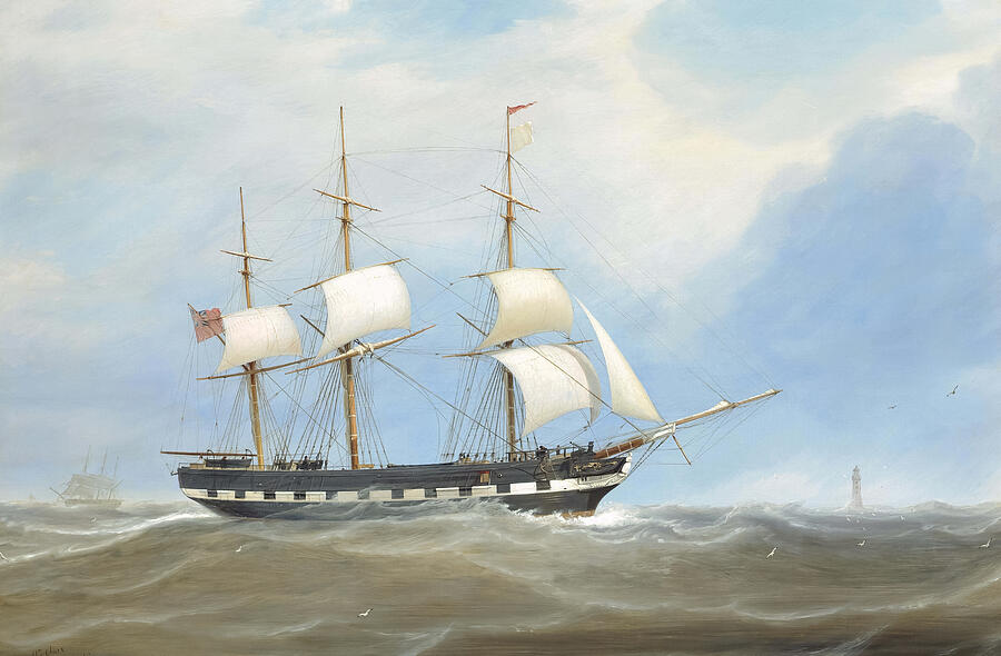Portrait Painting - Full-rigged ship Eliza Stewart by The Luxury Art Collection