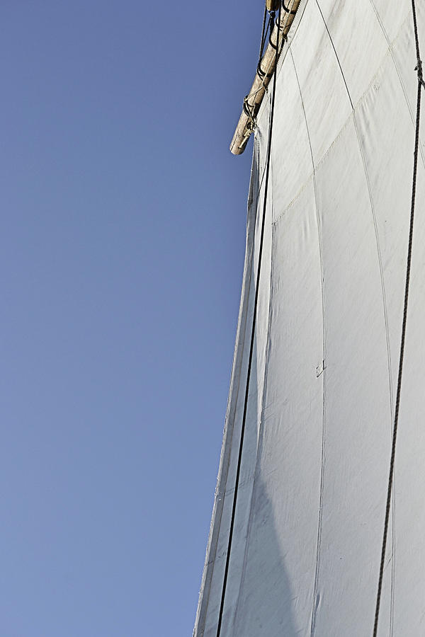 Full Sail In The Blue Sky Photograph