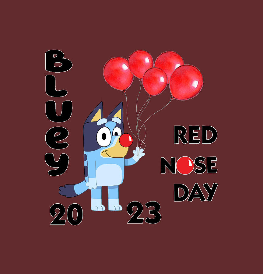 full teeshirt apparels gifts,bluey red nose day Tshirt, style colors