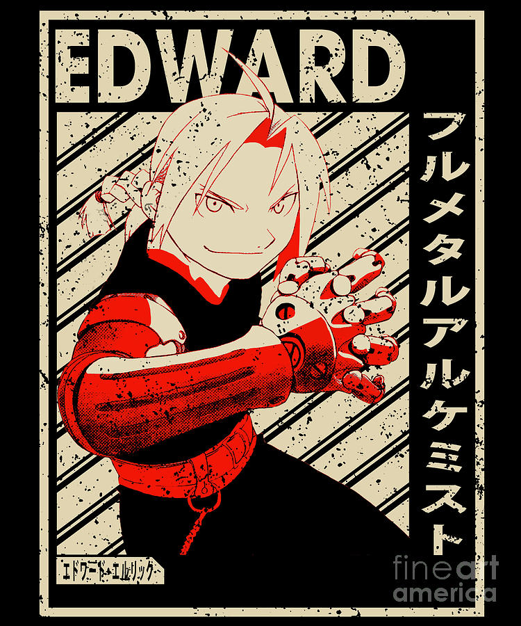 Fullmetal Alchemist Edward Elric Japanese Art Drawing by Anime Art - Fine  Art America