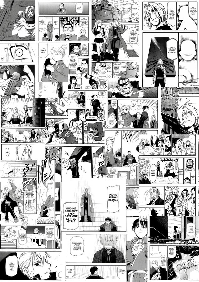 Fullmetal alchemist manga collage Poster vintage Painting by Lee ...