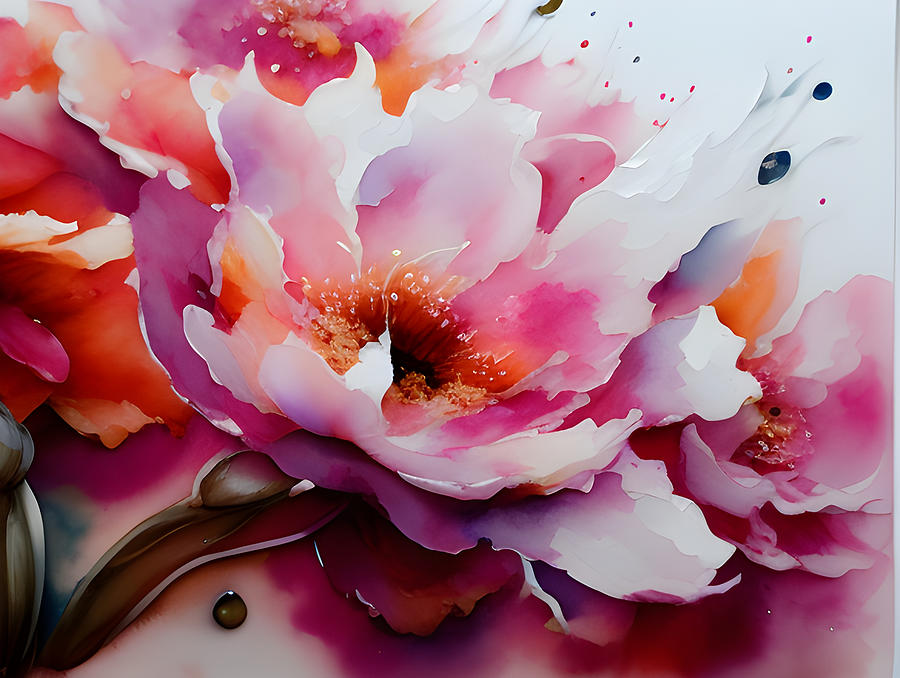 Fully Bloomed Painting by Bonnie Bruno