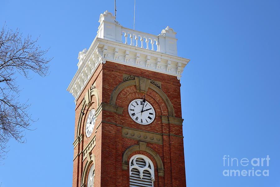Fulton County Courthouse Clock Tower Wauseon Ohio  4815 Photograph by Jack Schultz