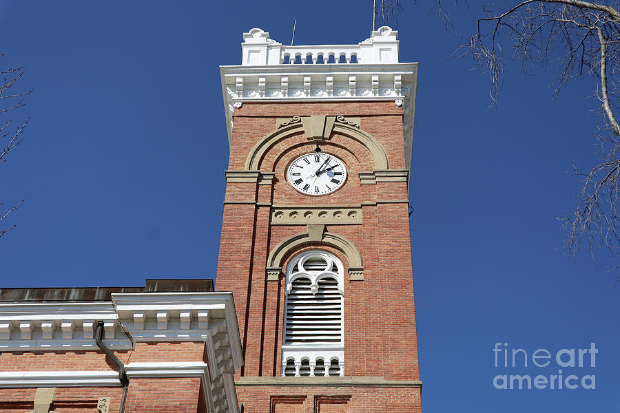 Fulton County Courthouse Clock Tower Wauseon Ohio  4822 Photograph by Jack Schultz