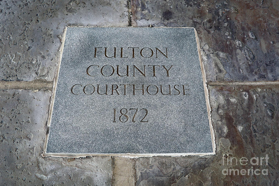 Fulton County Courthouse Cornerstone Wauseon Ohio  4830 Photograph by Jack Schultz