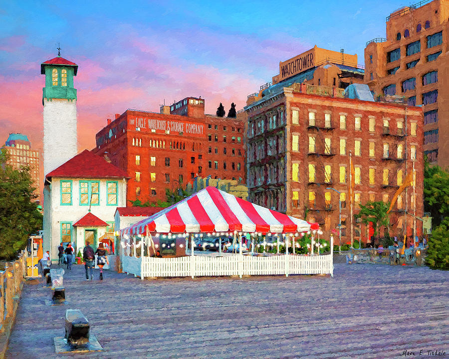 Fulton Ferry Landing - Brooklyn - NYC Mixed Media by Mark Tisdale