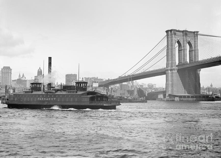 Fulton Ferry, New York Photograph by Granger