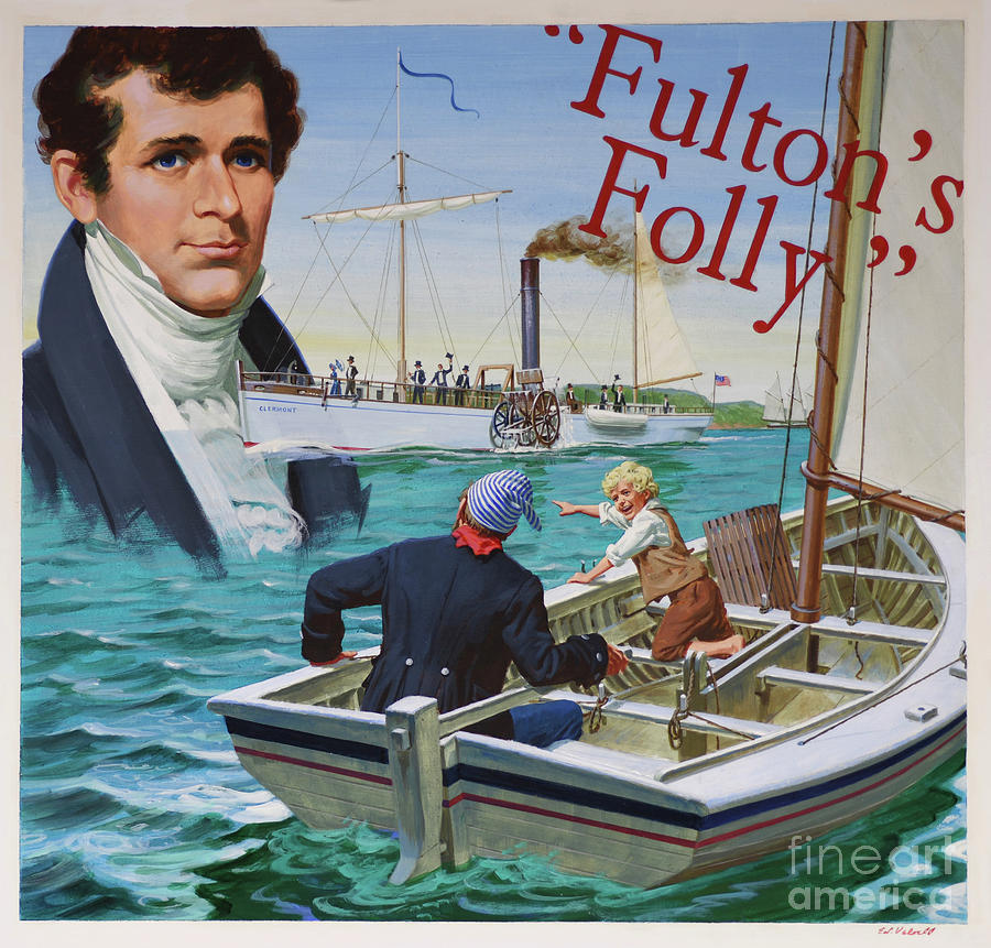 Fultons Steamboat Painting by Ed Vebell Fultons Steamboat Painting by Ed Vebell