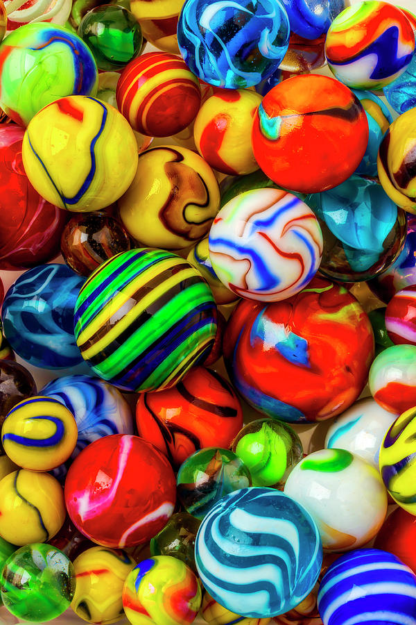 Fun Colorful Marbles Photograph by Garry Gay