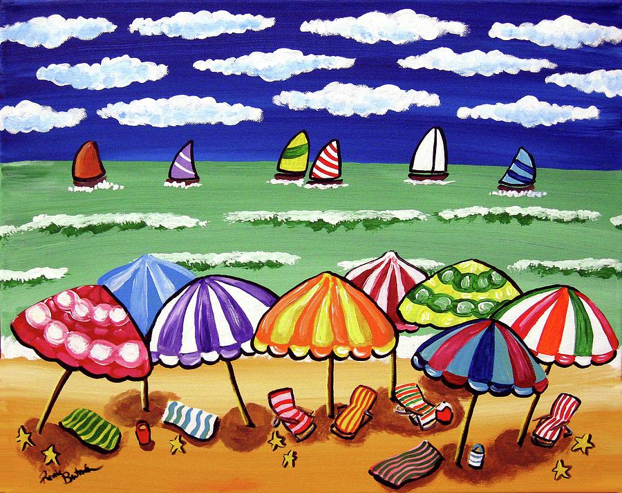 Fun Day At The Beach Painting