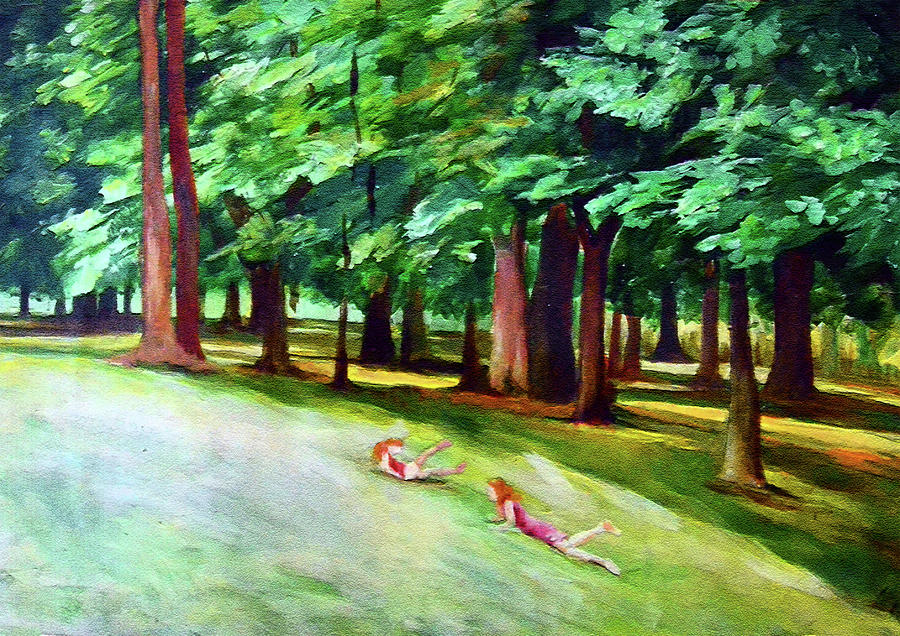Fun in the hills  Painting by Richa Malik