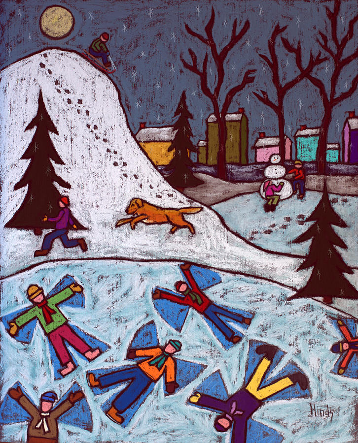 Fun In The Snow Painting by David Hinds