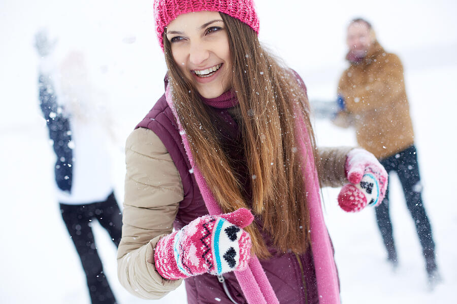Fun in winter Photograph by Shironosov
